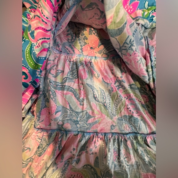 Lilly Pulitzer Geanna Swing Dress Turquoise Oasis Golden Hour Sz small EUC - Picture 11 of 15